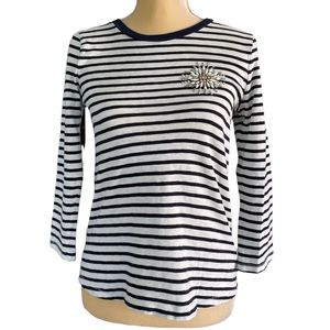 J. CREW Women’s Classic Striped 3/4 Sleeve T-Shirt. Size: S